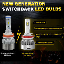 Switchback Dual Color LED Fog Light Bulbs Fit for Toyota Tundra 2014-2020 H11 2x