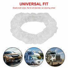 500PCS Car Universal Disposable Plastic Steering Wheel Cover Waterproof White US