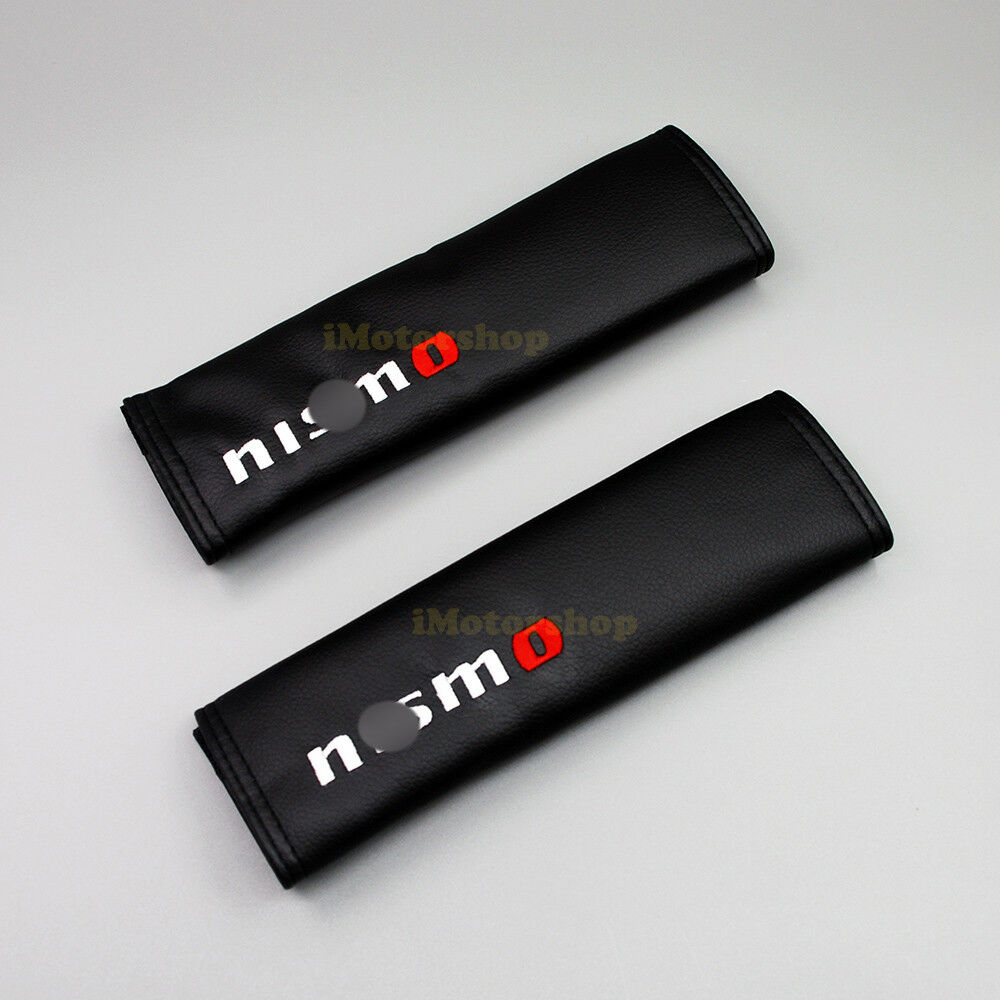 Premium Leather CAR/TRUCK Shoulder Pad Cushion Belt Cover fits NISMO Motor Sport