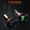 Marsauto G2s H11 H8 H9 LED Fog Light Lamp Super Bright 6000K Foglight Bulbs Pair