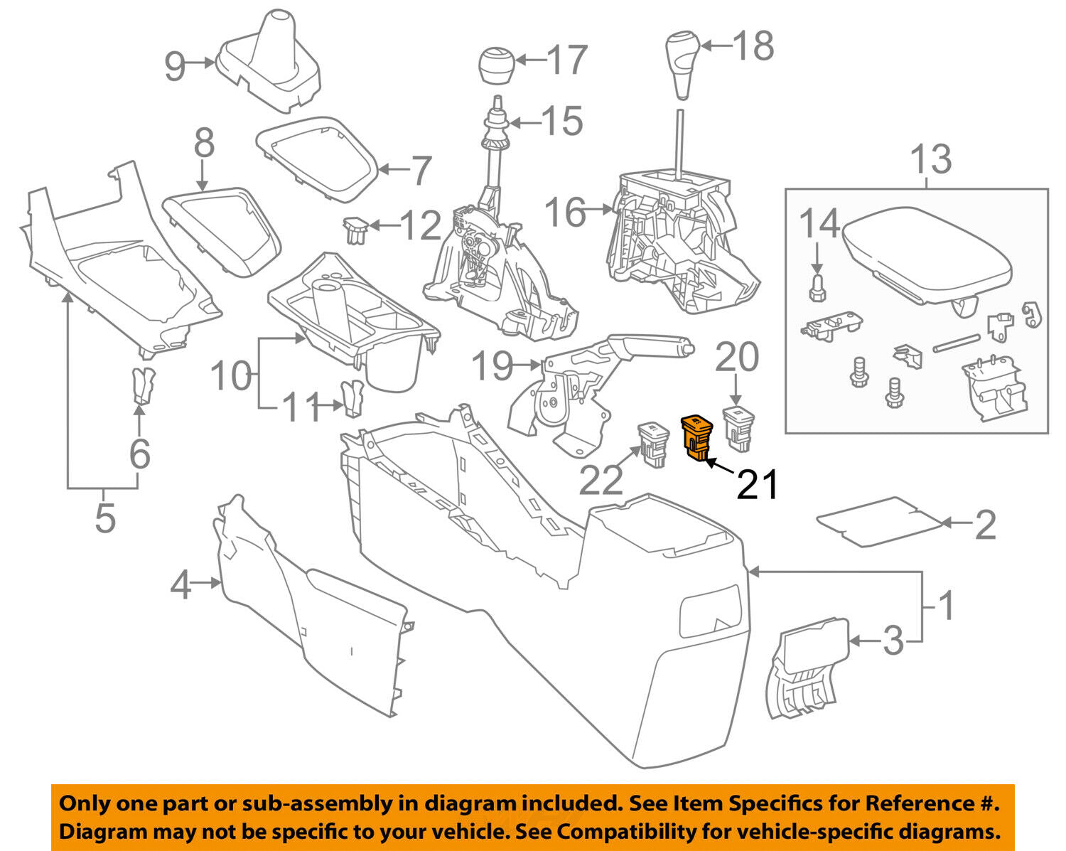 TOYOTA OEM 14-18 Corolla Center Console-Switch 872900E011