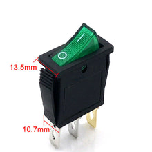 On/Off Rectangle Rocker Switch LED Lighted DC 12V Car Dash 3-Pin SPST Green+Red