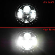 75W 7" LED Projector Headlight + Passing Lights Fit for Harley Touring Chrome
