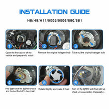 For Nissan Altima Sedan 2007-2019 2pc H11 LED Headlight Bulb Low Beam 6000K