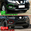 Chrome Front Rear Fog Light Cover Trims For Nissan Rogue 2017-2020 Accessories