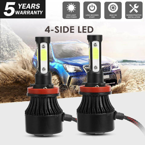 H11/H9/H8 LED Headlight Kit Low Beam Bulb Super Bright 6000K 60 Days Free Return