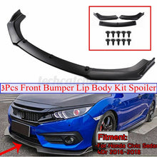 Front Bumper Lip Spoiler Lower Splitters Trim For Honda Civic Sedan 4DR 2016-18