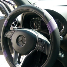 Limited Edition Black Purple PU Leather Steering Wheel Cover Lady First Choice