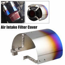 1Pc Stainless Steel Blue Universal Car 2.5" TO 5.5" Air Filter Cover Heat Shield