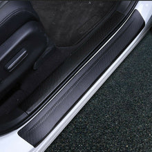 Car Accessories 5D Carbon Fiber Vinyl Wrap 4X Door Sill Protector Trim Stickers