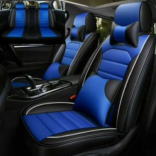Deluxe Black Car Seat Covers PU Leather 5-Seats Cushions Protector Accessories