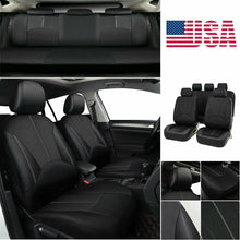 Universal PU Leather Car Seat Cover 5-Sits Breathable Durable Cushion Interior