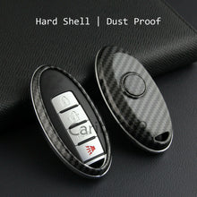 Carbon Fiber ABS Solid Car Key Keychain Cover For Nissan Infiniti Most Vehicles