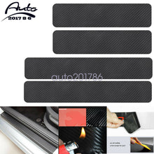 4Pcs Accessories Carbon Fiber Car Door Plate Cover Anti Scratch Sticker NEW