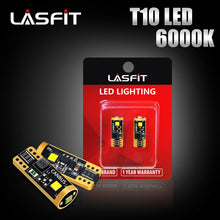 LASFIT 192 194 168 2825 LED License Plate Tag Lights Cool White 6000K Canbus 2x