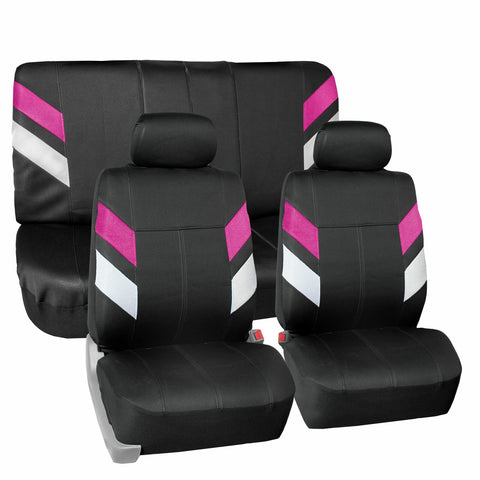 Car Seat Covers Neoprene Waterproof for Auto Car SUV Van Full Set Pink