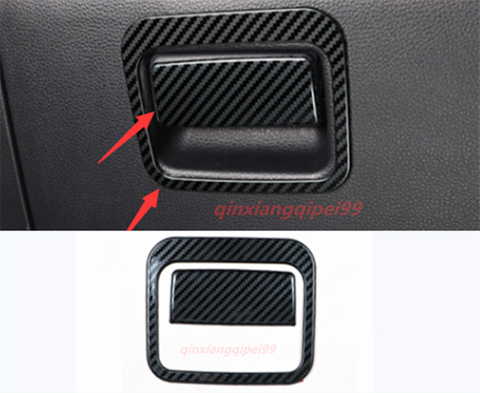 Carbon Fiber Co-pilot Storage Box Handle Cover Trim For Toyota Corolla 2019-2020