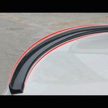 4.9FT/1.5M Carbon Fiber Rear Roof Trunk Spoiler Wing Lip Stickers BlackUniversal