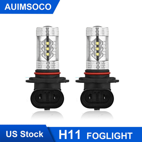 2x H11 LED Bulbs Fog Light DRL White 160W For 2007-2015 Chevrolet Silverado 1500