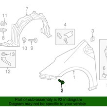 Genuine Toyota Fender Bolt 90119-A0461