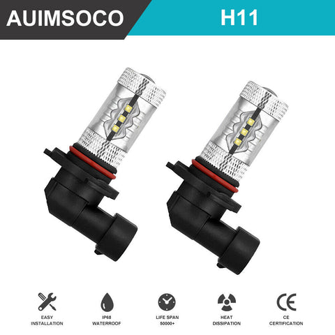 2x H11 H9 H8 LED Fog Light Bulbs Driving Lamp DRL For Ford Escape 2005-2016