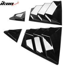 Fits 20-21 Toyota Corolla Side Window Louver Visor Guards 4PC Gloss Black