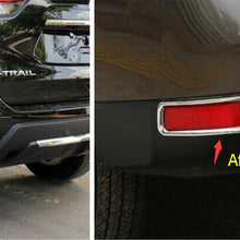 Chrome Rear Fog Lamp Lights Frame Cover Trim For Nissan X-Trail Rogue 2017- 2020