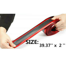 Car Carbon Fiber Rubber Moulding Strip Soft Trim Bumper DIY Door Sill Protector