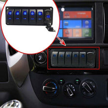 12V-24V 6 Gang Multifunction LED Rocker Switch Panel Circuit Breaker Car Boat RV