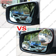 2pcs Universal 2" Round HD Glass Frameless Blind Spot Rear View Convex Mirrors