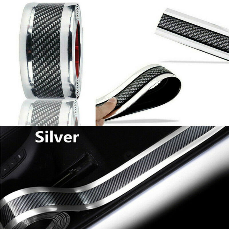 Car Carbon Fiber Sticker Door Plate Cover Anti Scratch Sticker Parts Accessories