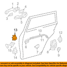 TOYOTA OEM Lock -Rear Door-Upper Hinge Left 6876020122