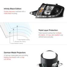 1999-2006 Audi TT Coupe Convertible Quattro Black LED DRL Projector Headlights