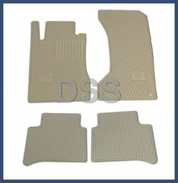 Genuine Mercedes E-Class 4MATIC Factory OEM Rubber Floor Mats (03-09) Beige Tan