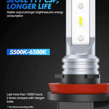 Marsauto H11 LED Fog Light Bulbs H8 H16 LED Fog Lamp Cool White 6500K Pack of 2