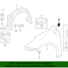 Genuine Toyota Fender Seal 53882-33060