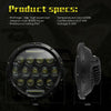 2X 7 Inch Round 200W Jeep Wrangler Headlights Hi/Lo for 1997-2017 JK TJ LJ