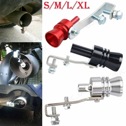 Car Turbo Sound Whistle Muffler Exhaust Pipe Auto Blow off Valve Simulator SMLXL