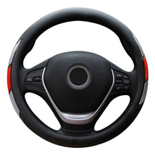 Luxury Reflective Leather 38cm Car Vans Steering Wheel Cover Non-Slip Breathable