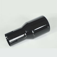 Universal Car Stainless Exhaust Tip Round Glossy Black 2.5" Inelt 3.5" Outlet