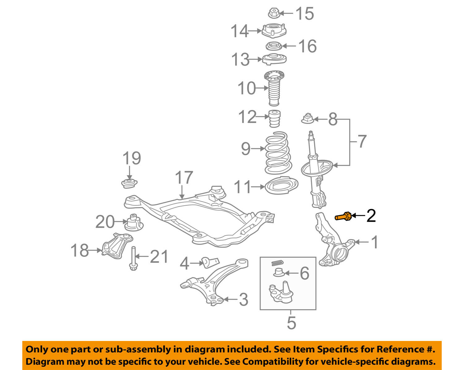 TOYOTA OEM Front-Steering Knuckle Spindle Bolt 9010517013