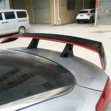 Car Sedan Rear Trunk Spoiler Lid Wing Polished Black & Red Universal Drill-free