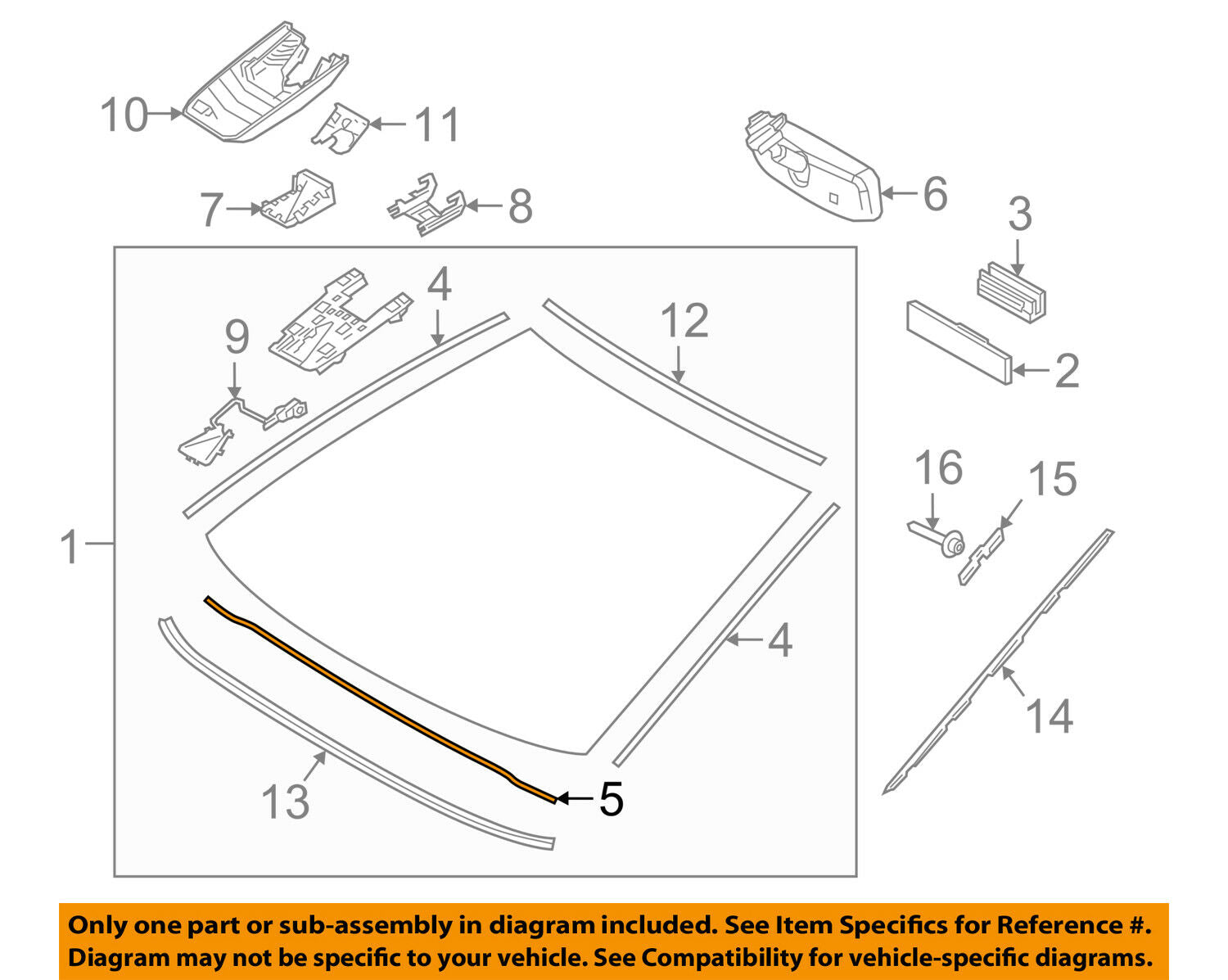 TOYOTA OEM 2018 Camry Windshield-Dam 5611706190