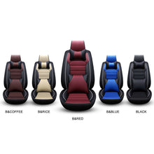 5D Car Seat Covers PU Leather Front Rear Set Universal Car Accessories Interior