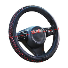 Fly5D 38cm Car Steering Wheel Cover Breathable Non-Slip Grip Microfiber Leather