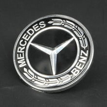 New Black 0008171701 Mercedes Benz Hood Flat Laurel Wreath Badge Emblem OEM