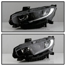 For 2016-2020 Honda Civic Black Halogen Projector Headlights Headlamps Pair Set
