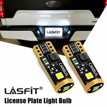 LASFIT 192 194 168 2825 LED License Plate Tag Lights Cool White 6000K Canbus 2x