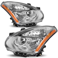 Headlights Assembly for 2008-2013 Nissan Rogue Clear Chrome Headlamps Left+Right