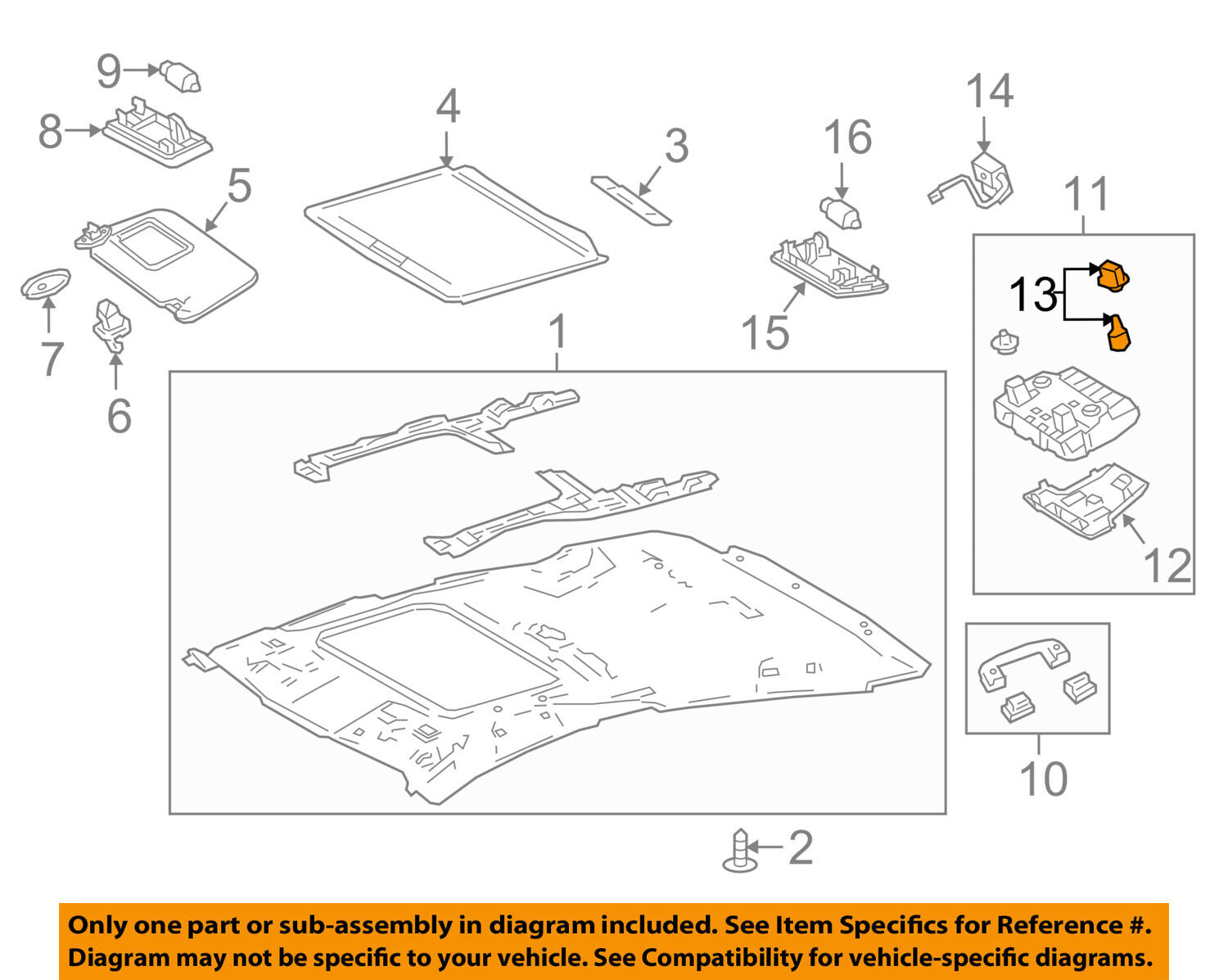 TOYOTA OEM 16-18 Prius Interior-Roof-Map Lamp Bulb 8193612160